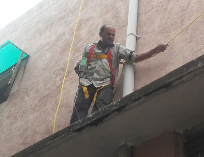 Installation of Bird Net for Pigeon Control